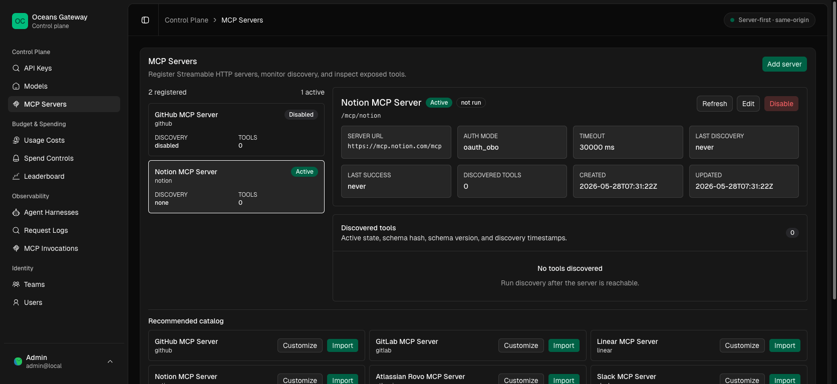 MCP Servers Page